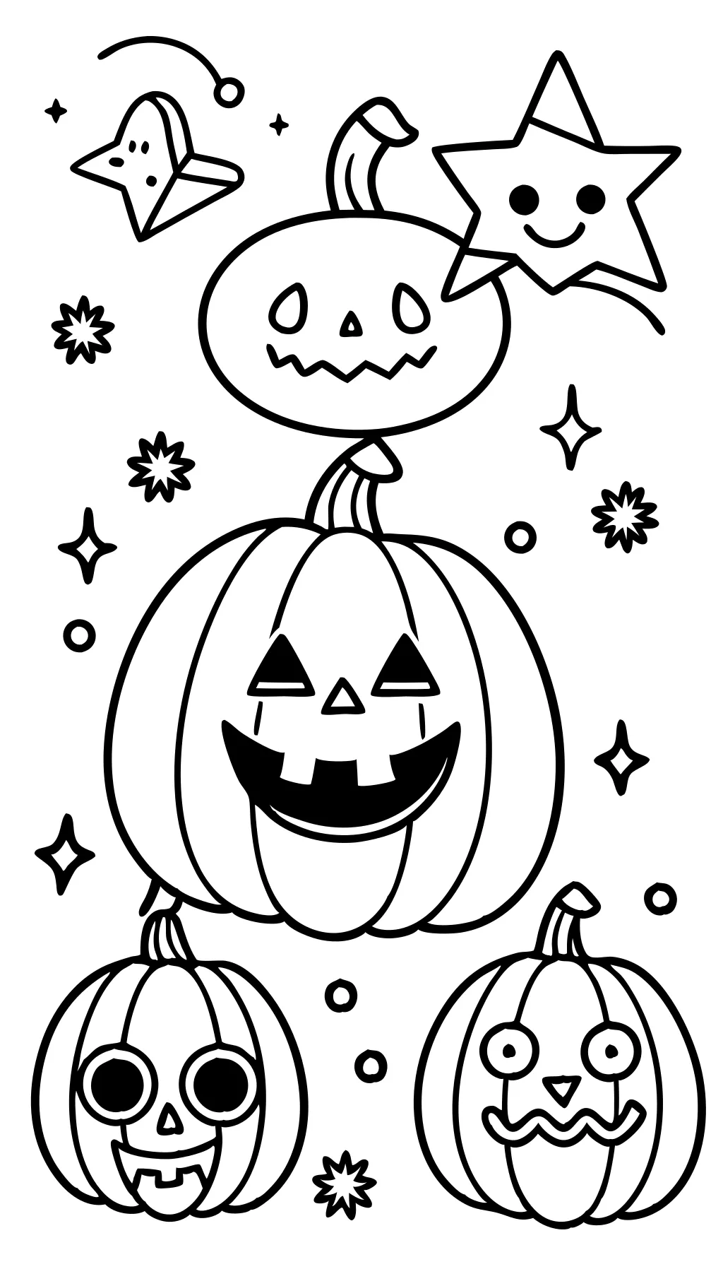 coloriages pour les citrouilles d’Halloween